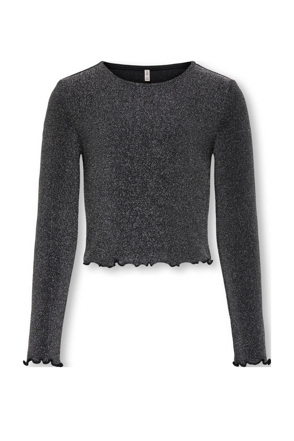ONLY top KOGQUEEN zwart/zilver