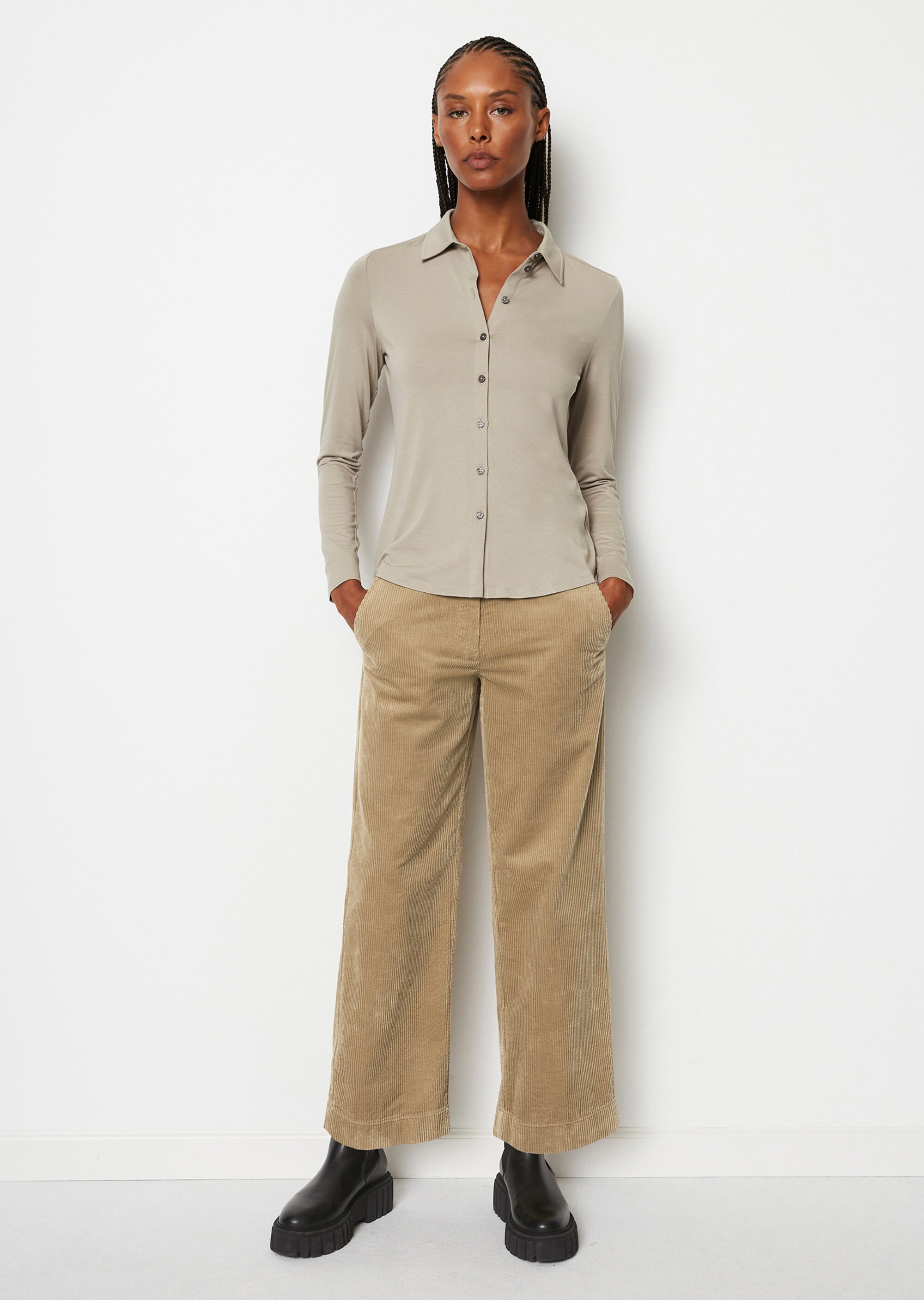 Jersey-Bluse regularaus LENZING™ ECOVERO™