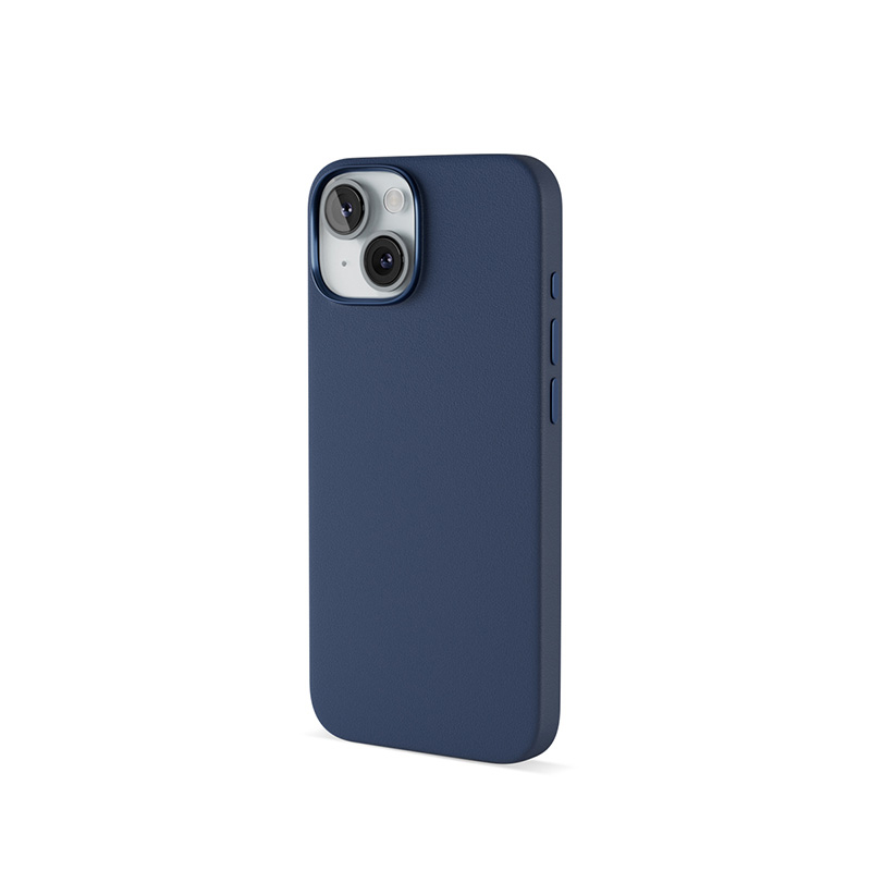 iPhone 15 Mag  MagSafe Echtleder Hülle (81110131600001) - Blau