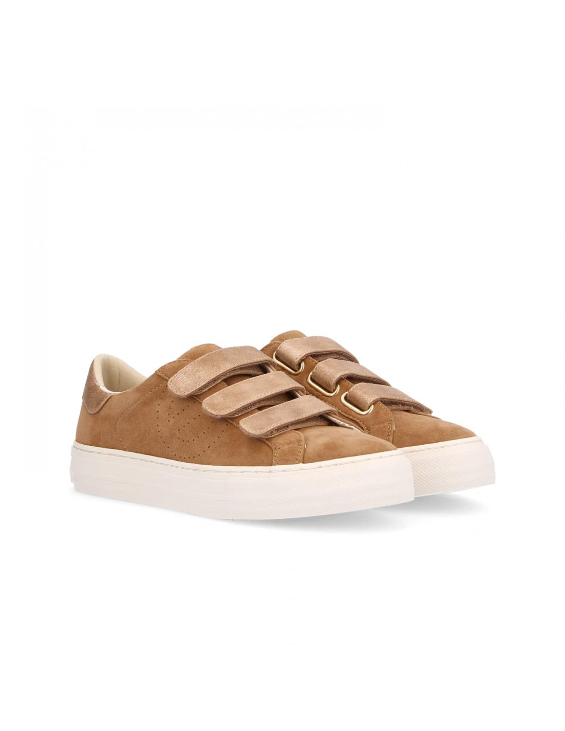 no name Baskets de ville arcade straps perfos camel