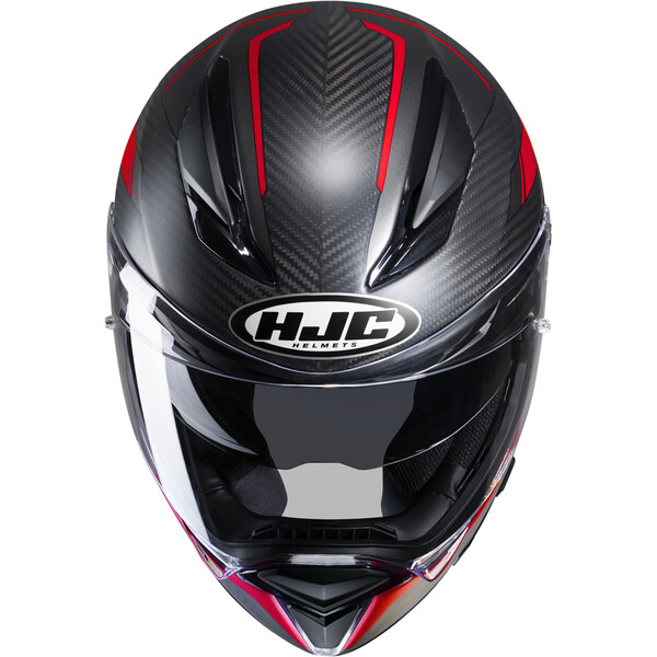 HJC - Casque F70 Carbon Ubis MC1SF / Noir / Rouge / Mat