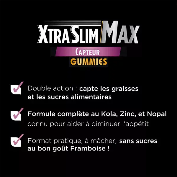 Forté Pharma XtraSlim Max Gummies Queimador de Gordura para Emagrecimento - 60 Gomas