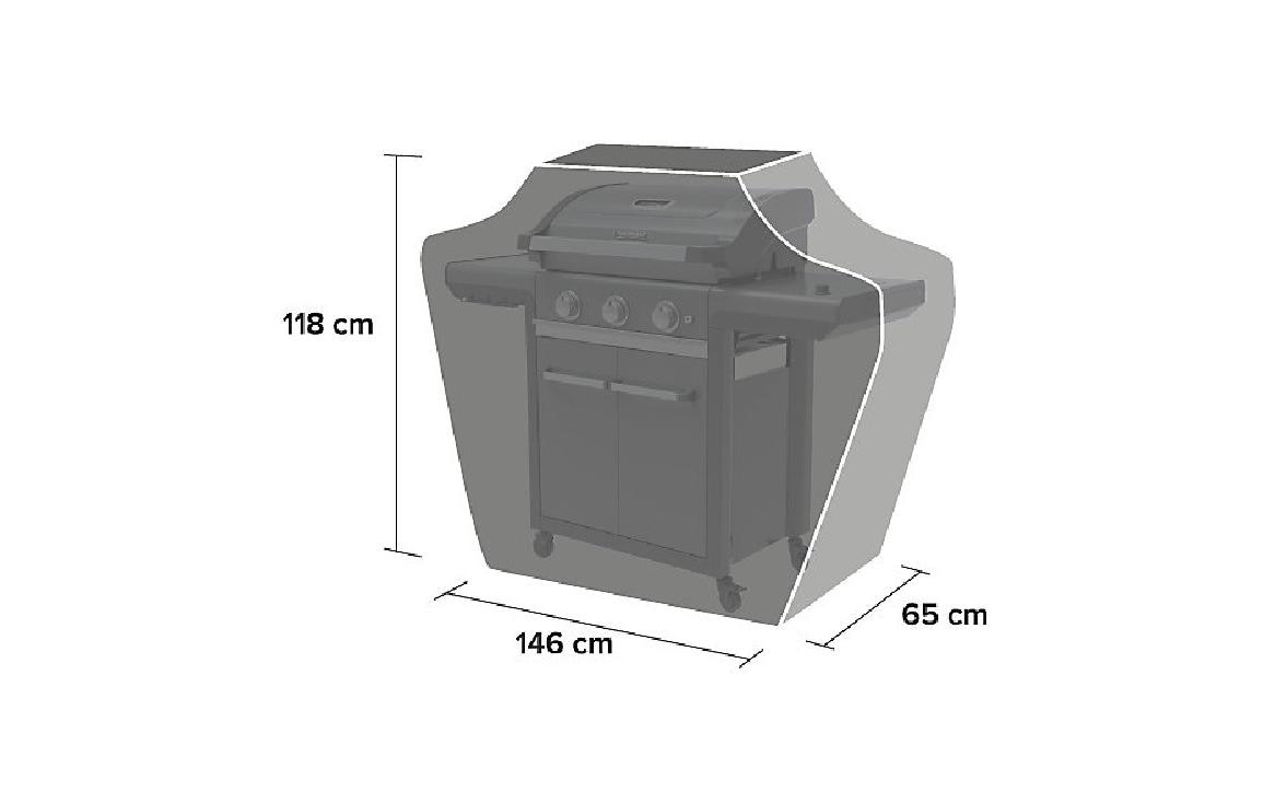 Abdeckhaube Premium L, 146 x 65 x 118 cmGrillabdeckshaube für Campingaz-Grills