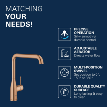 Grohe Colours Keukenkraan Essence New Koper met L-uitloop