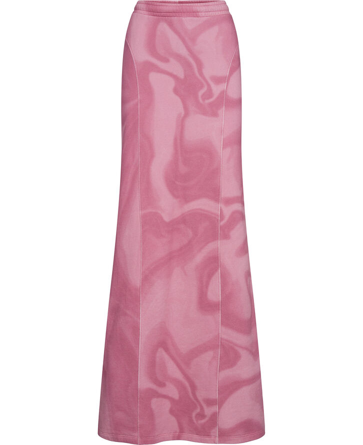 ROTATE Birger Christensen Enzyme Sweat Maxi Skirt Ibis rose comb.
