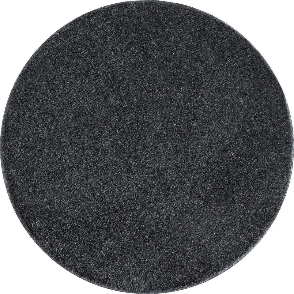 Basics Effen Rond Vloerkleed Grijs Laagpolig - 160 CM ROND