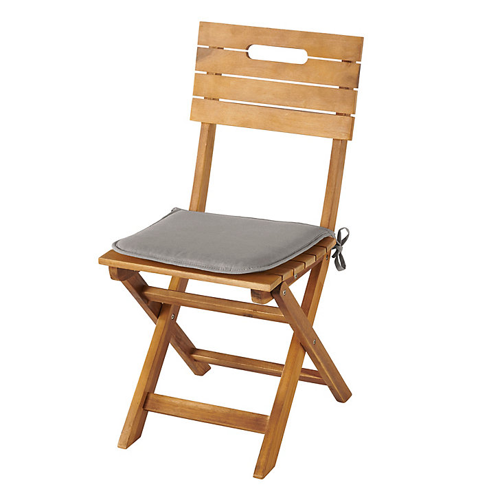 Galette de chaise carrée Cocos gris