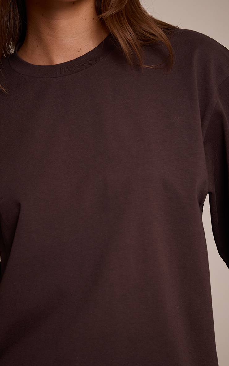 Dark Chocolate T-shirt Oversize Coupe Boxy