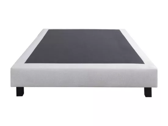 Ensemble Complet Matelas Iris (20 cm) ferme, Sommier gris(20cm) , Tête de lit, Oreiller et Couette, 140x200cm