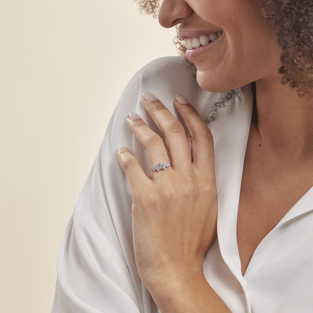 Bague Tokyo Or Blanc Oxyde De Zirconium