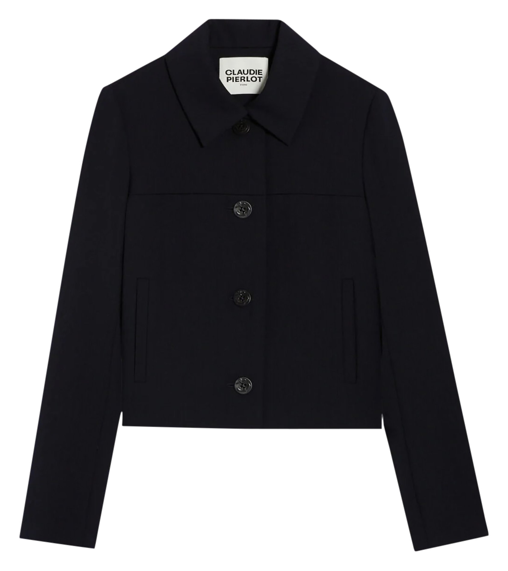 Veste droite col classique | Bleu