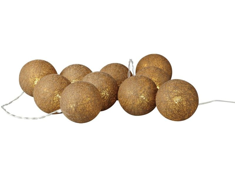 Markslöjd Lichterkette TWIX 10 LEDs Natur Jute LED-Lichterkette