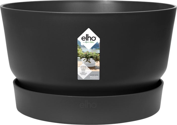 Elho bloempot Greenville zwart D 32,5 H 19,4 cm