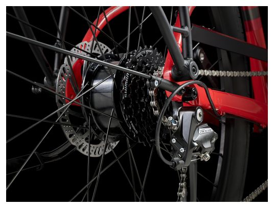 Vélo de Ville Électrique Trek Verve  1 Lowstep LT 250Wh Shimano Acera 8V Rouge 2024
