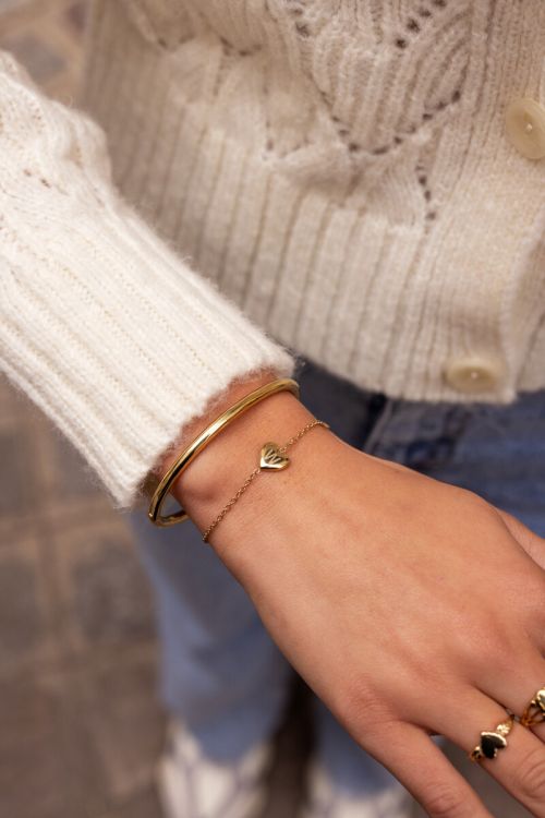 Hart armband met initial