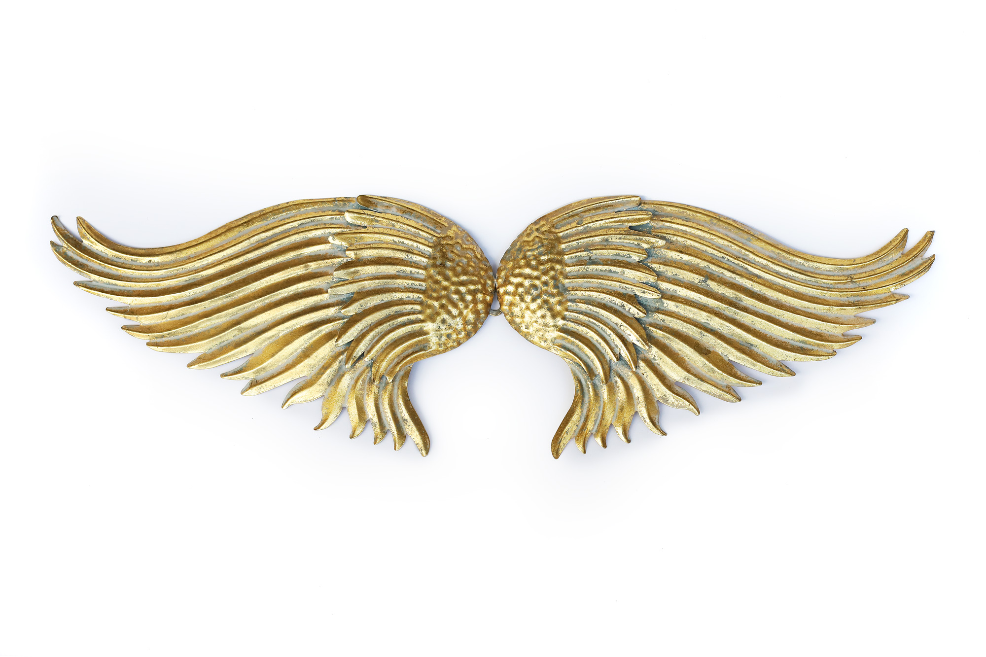 Engelsflügel vintage gold, B 80 cm, H 23,5 cm, L 4 cm von fischer's lagerhaus