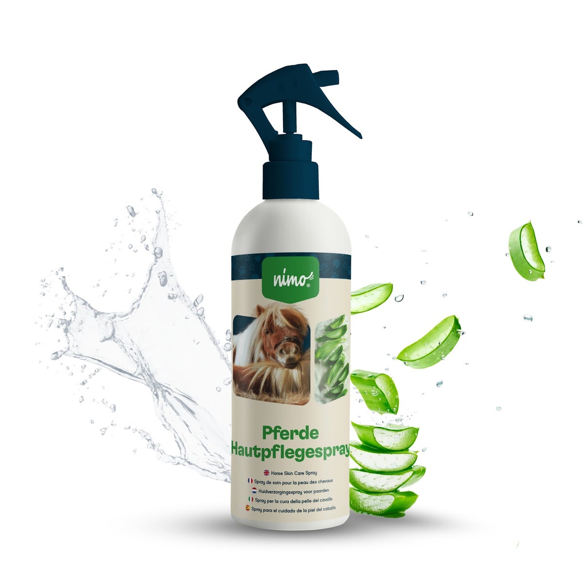 nimo® Paardenhuidverzorgingsspray • met Aloë Vera en Panthenol tegen jeuk en geïrriteerde huid