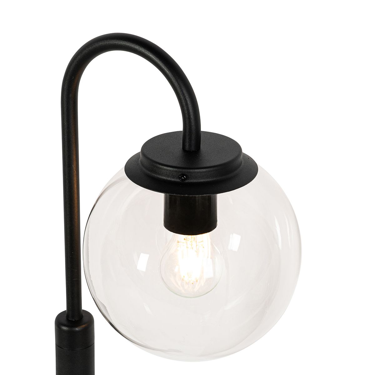 Moderne lantaarn zwart met helder glas 104 cm IP44 - Sfera