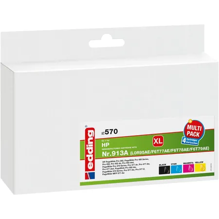 edding HP Tintenpatronen ersetzt HP 913A Multipack 4