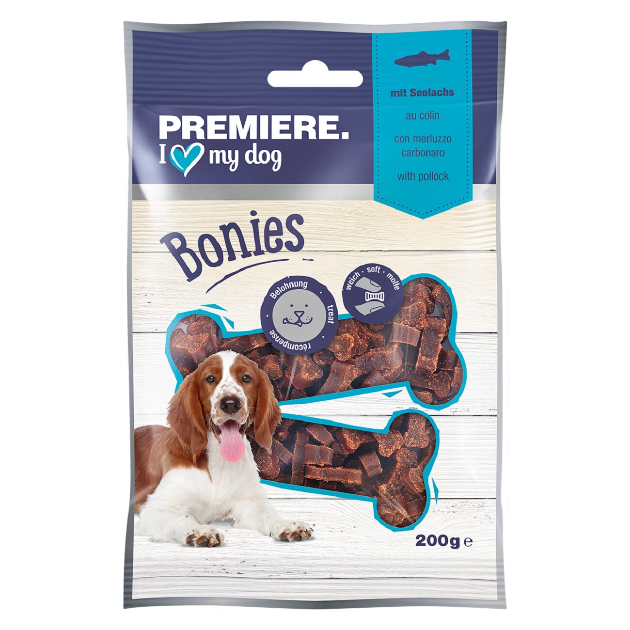 PREMIERE Hund Snack Bonies 200g Seelachs