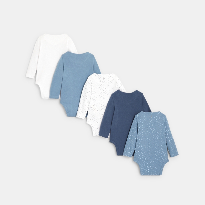 Body croisé (lot de 5) bleu naissance