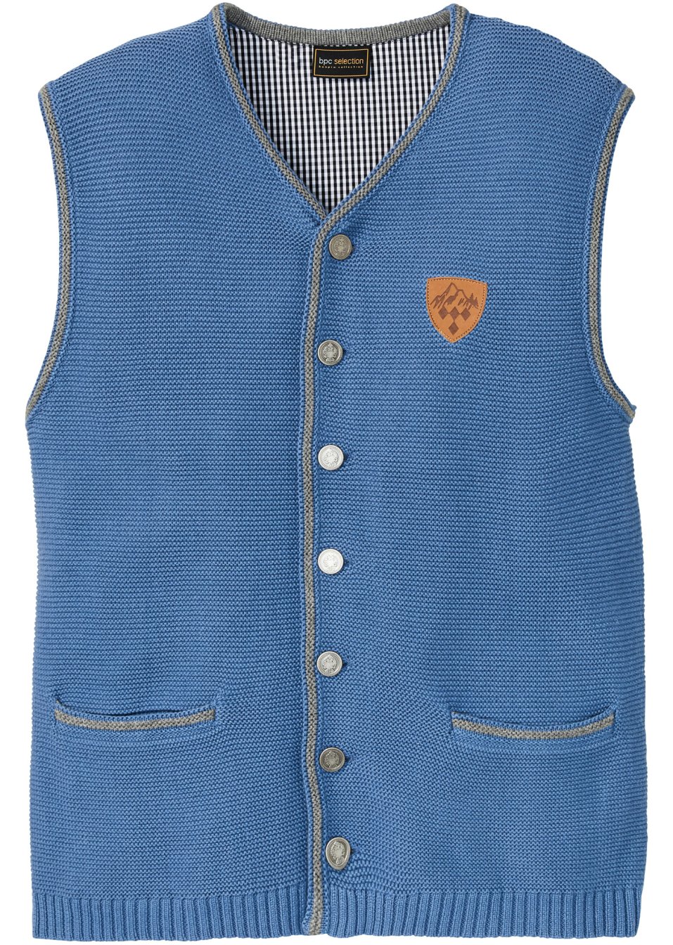 Gilet sans manches en maille style bavarois