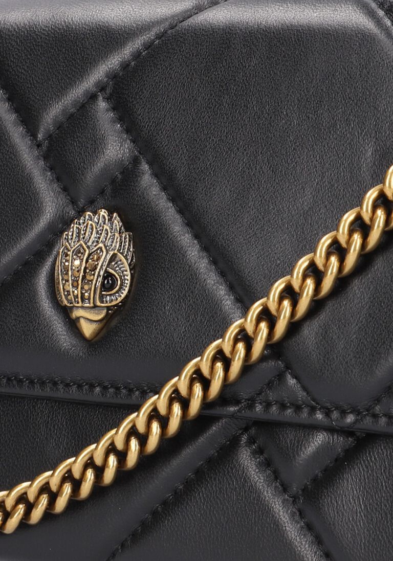 KURT GEIGER LONDON zwarte kurt geiger london portemonnee kensington quilt wallet