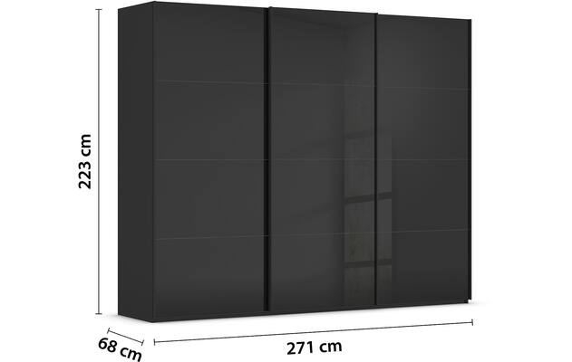 Kledingkast Finca Glans Glas