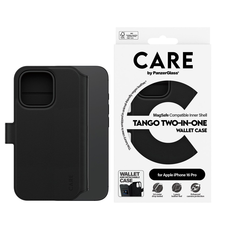 CARE by PanzerGlass -Case - Wallet & MagSafe - iPhone 16 Pro