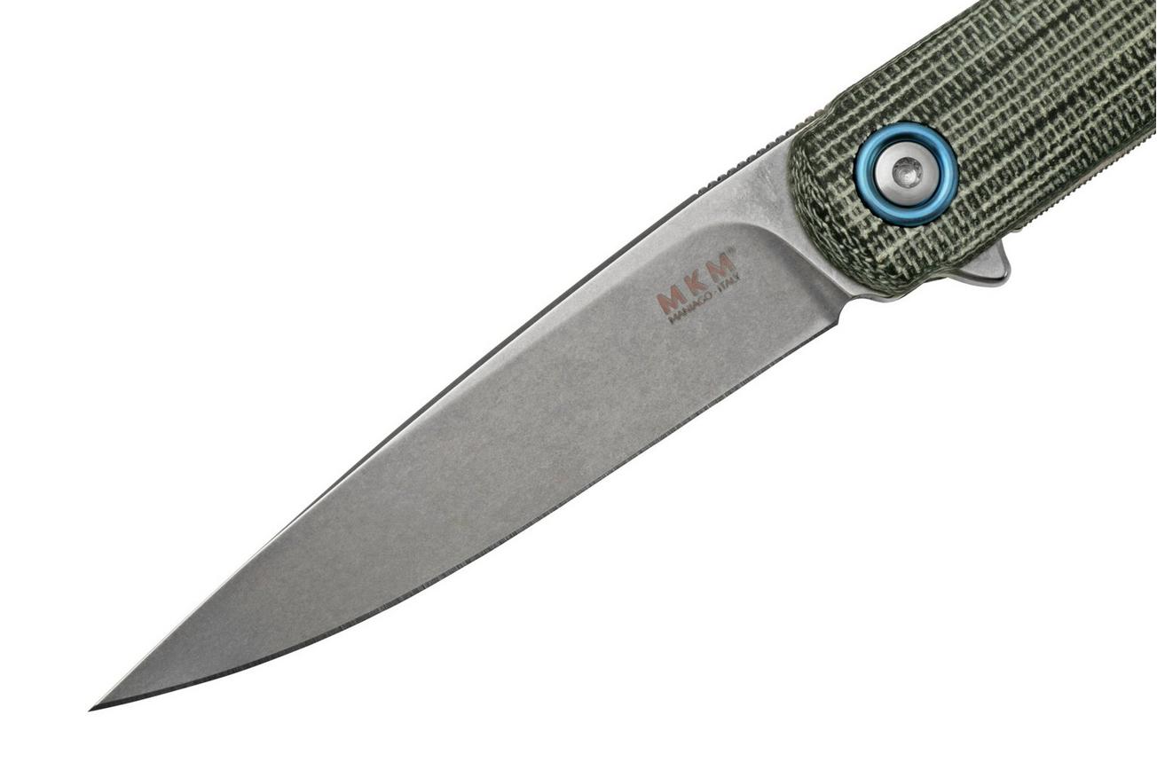 MKM Flame Light FL01L-BC drop blade, black micarta, zakmes