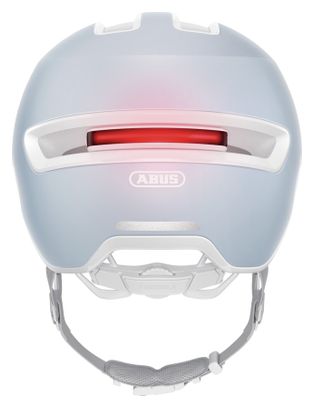 Casque Ville Abus HUD-Y Pure Aqua Bleu Clair/Blanc