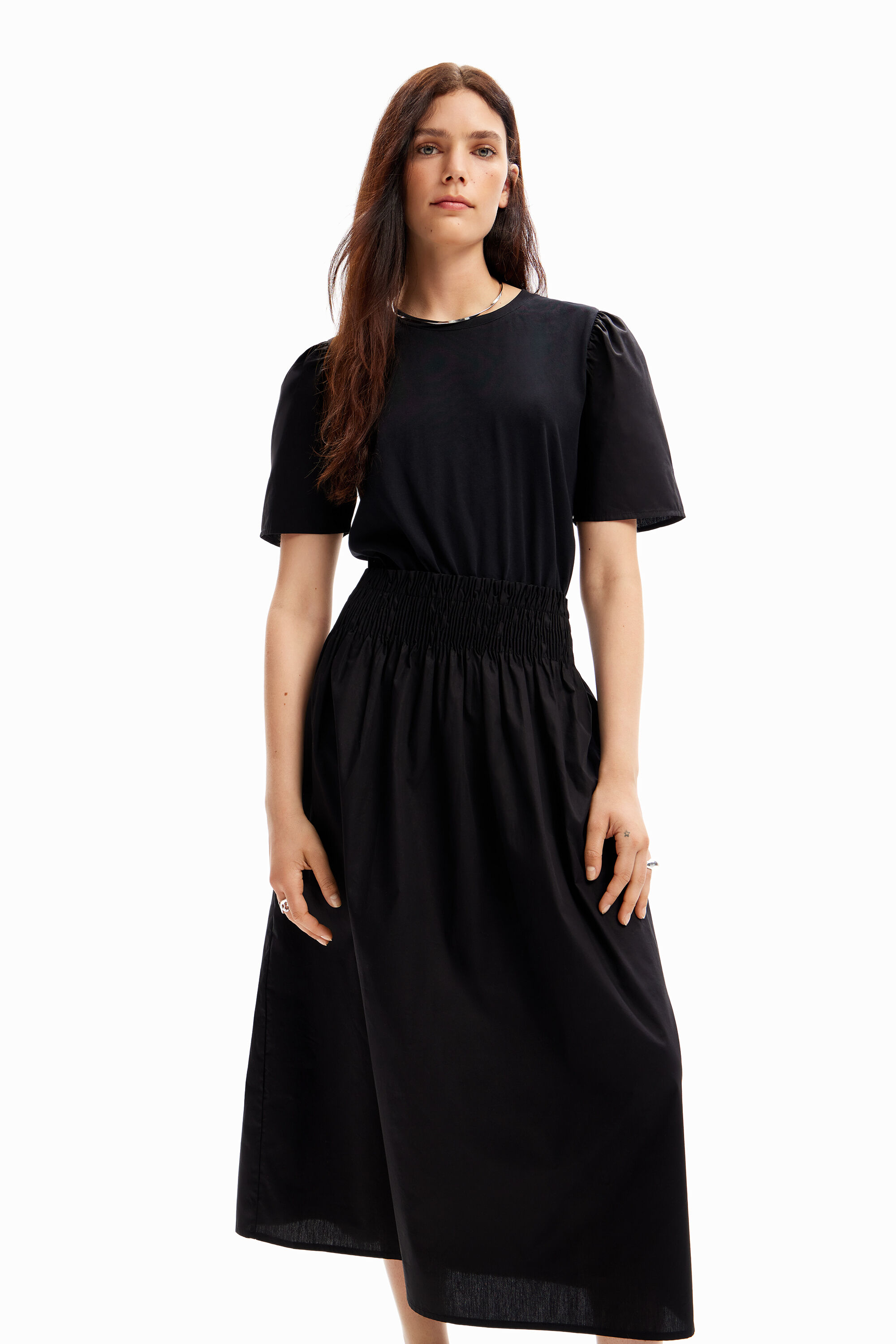 Robe midi combinée