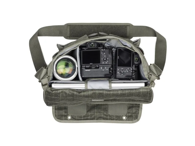 Think Tank Retrospective® 30 V2.0, Brevtaske, 2 x DSLRs 70-200mm f/2.8 24–70mm f/2.8 16–35mm f/2.8, Skulderrem, Notebook rum, Grå