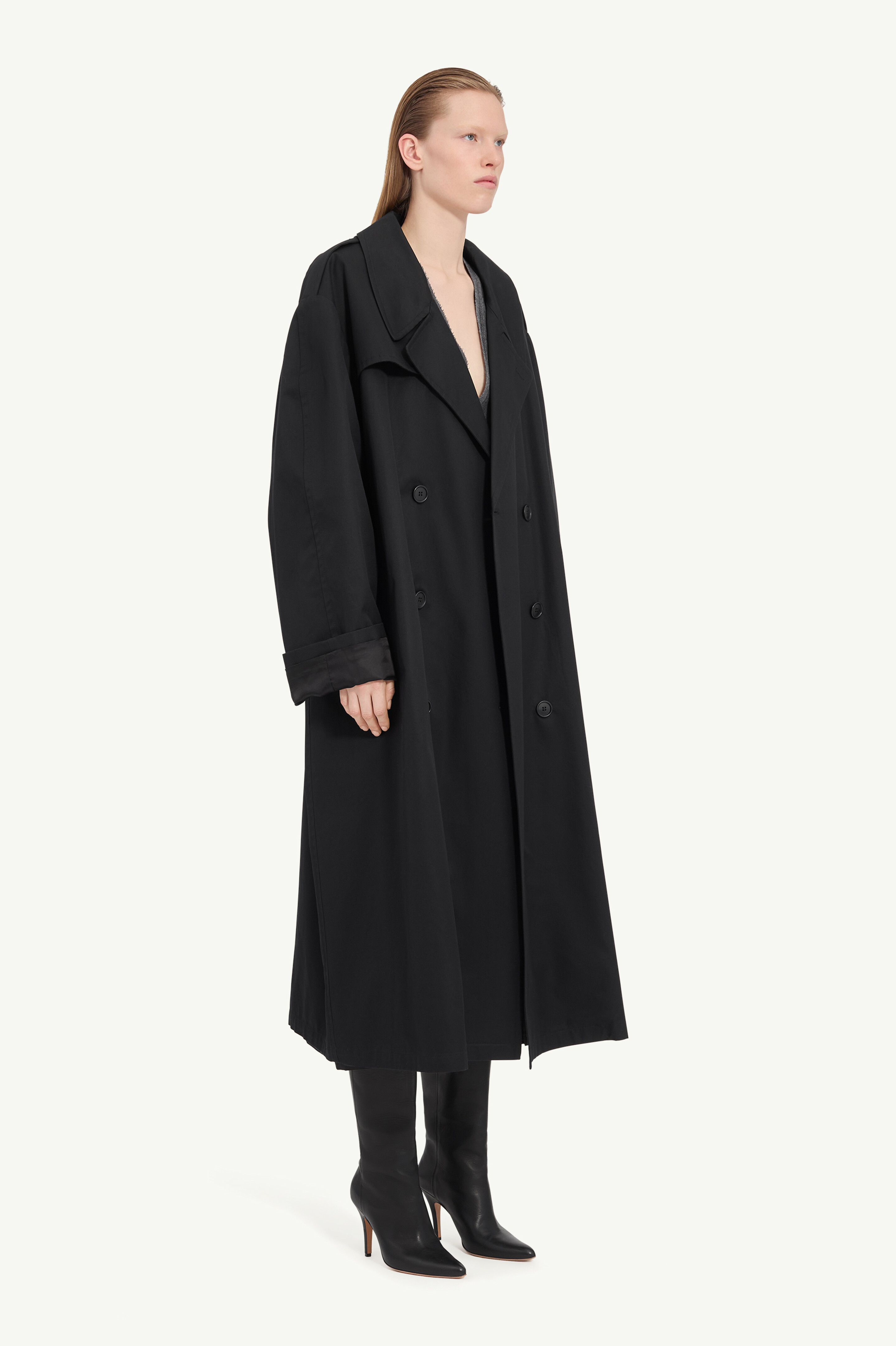 Trench en coton pour femme | MM6 Noir