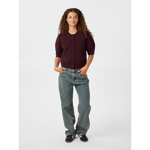Neo Noir Trudy Knit Cardigan, Wine, 40