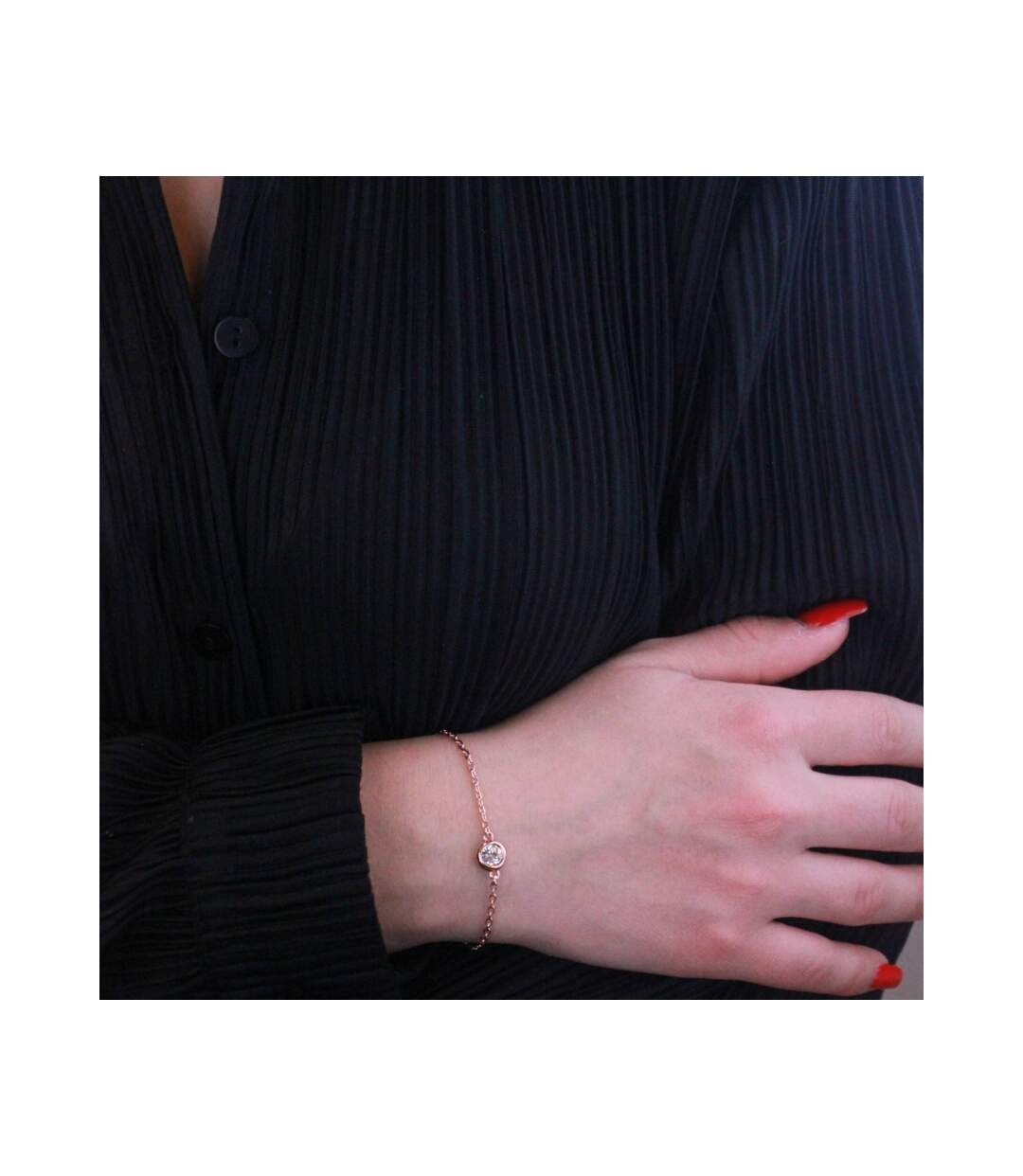 Parure Moon - Or Rosé et Cristal