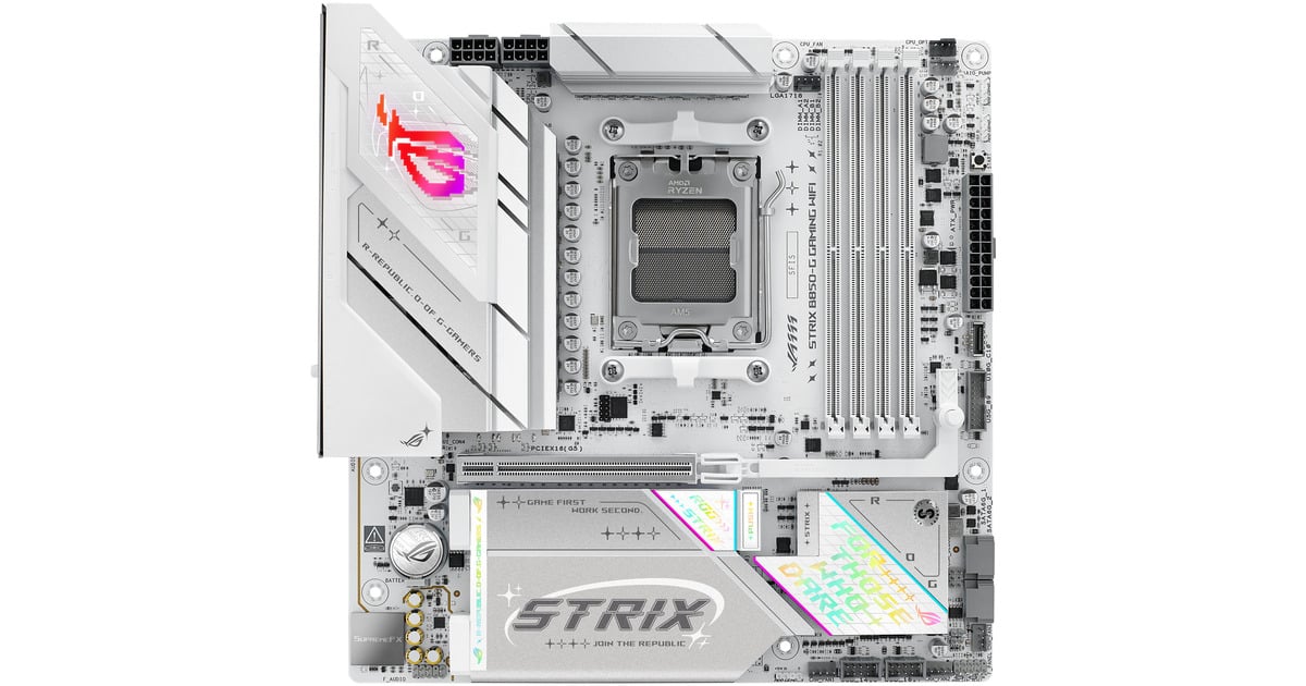 ASUSROG STRIX B850-G GAMING WIFI socket AM5 moederbord  (2.5 GbE-LAN, Wi-Fi 7, BT, Sound, µATX)