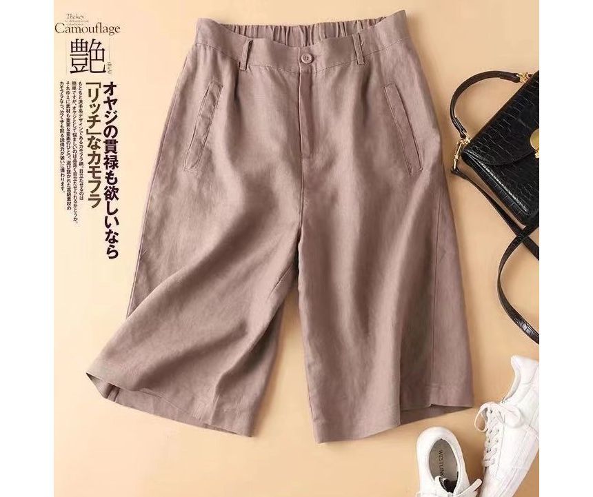 INEN - Effen shorts met elastische taille