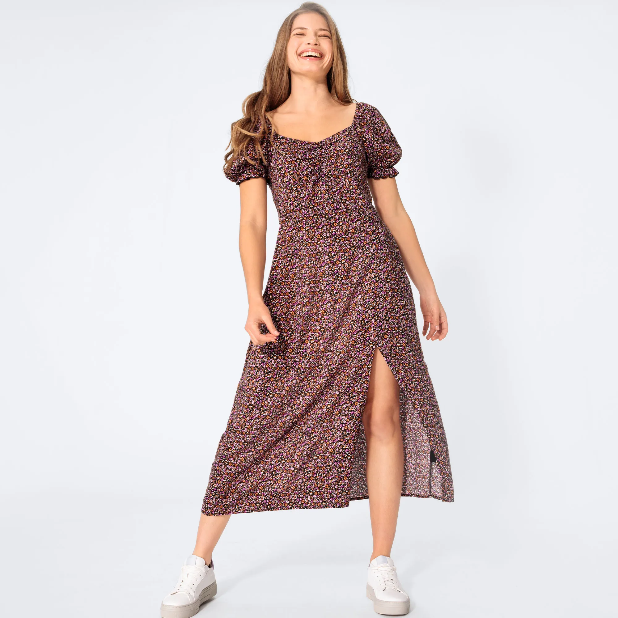 Damen-Kleid mit Zierschlitz