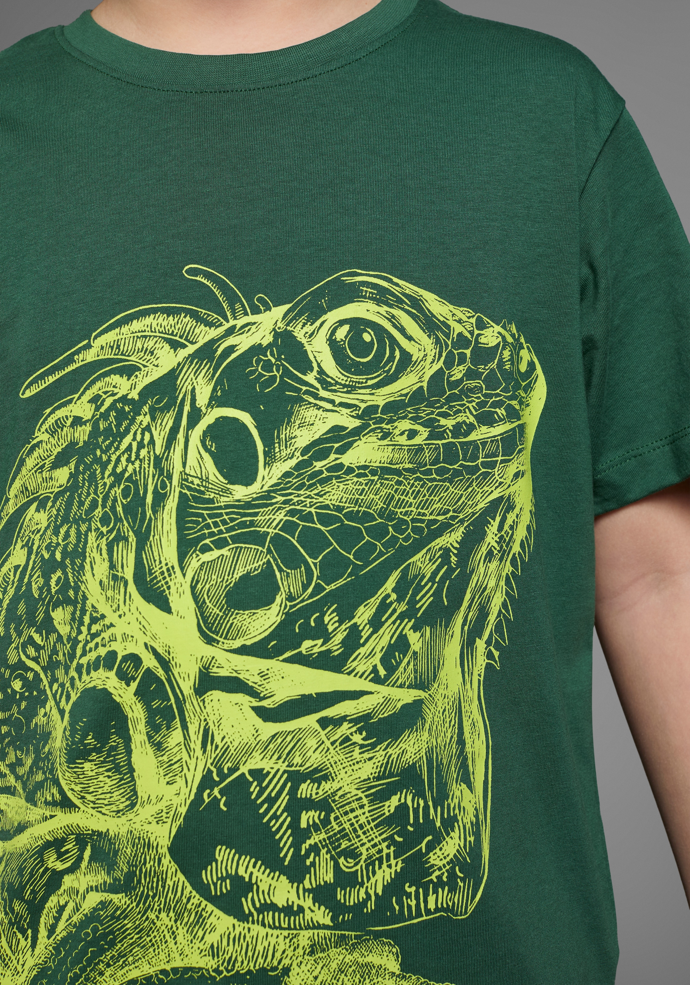 KIDSWORLD T-Shirt »GECKO«, Kurzarm,  Basic-Passform,  bedruckt,  Rundhalsausschnitt