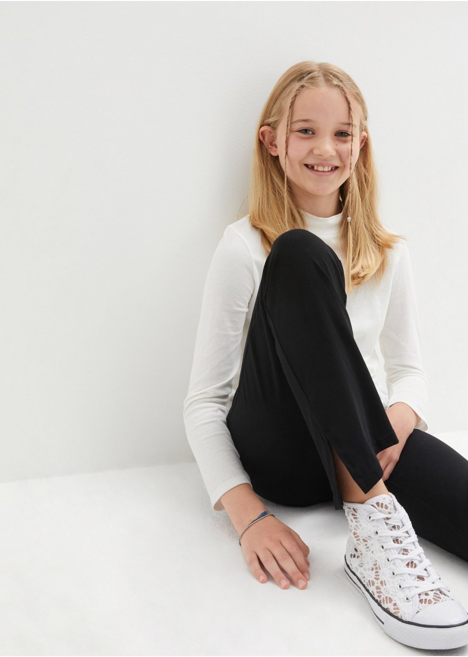 Pantalon évasée fille avec fentes