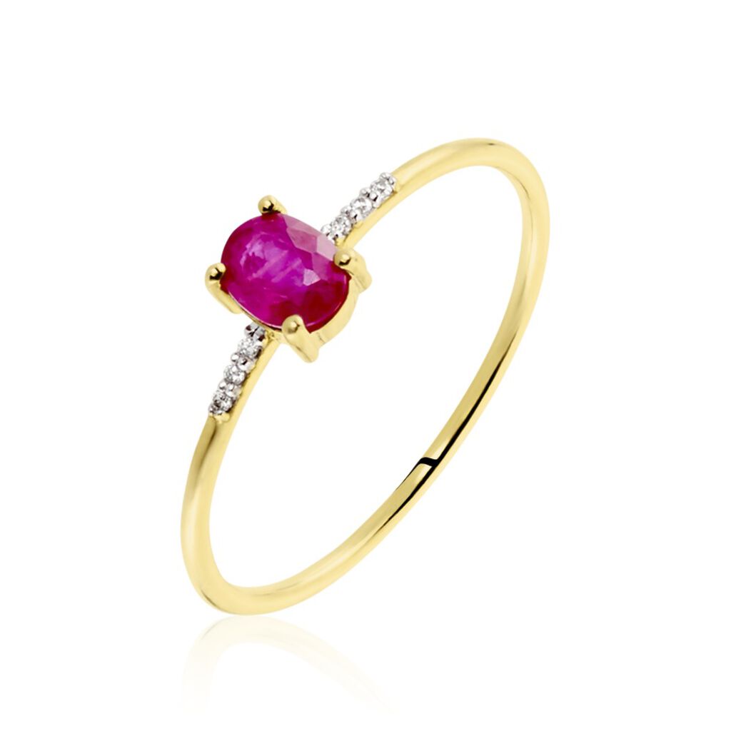Bague Or Jaune Jehane Rubis Diamants