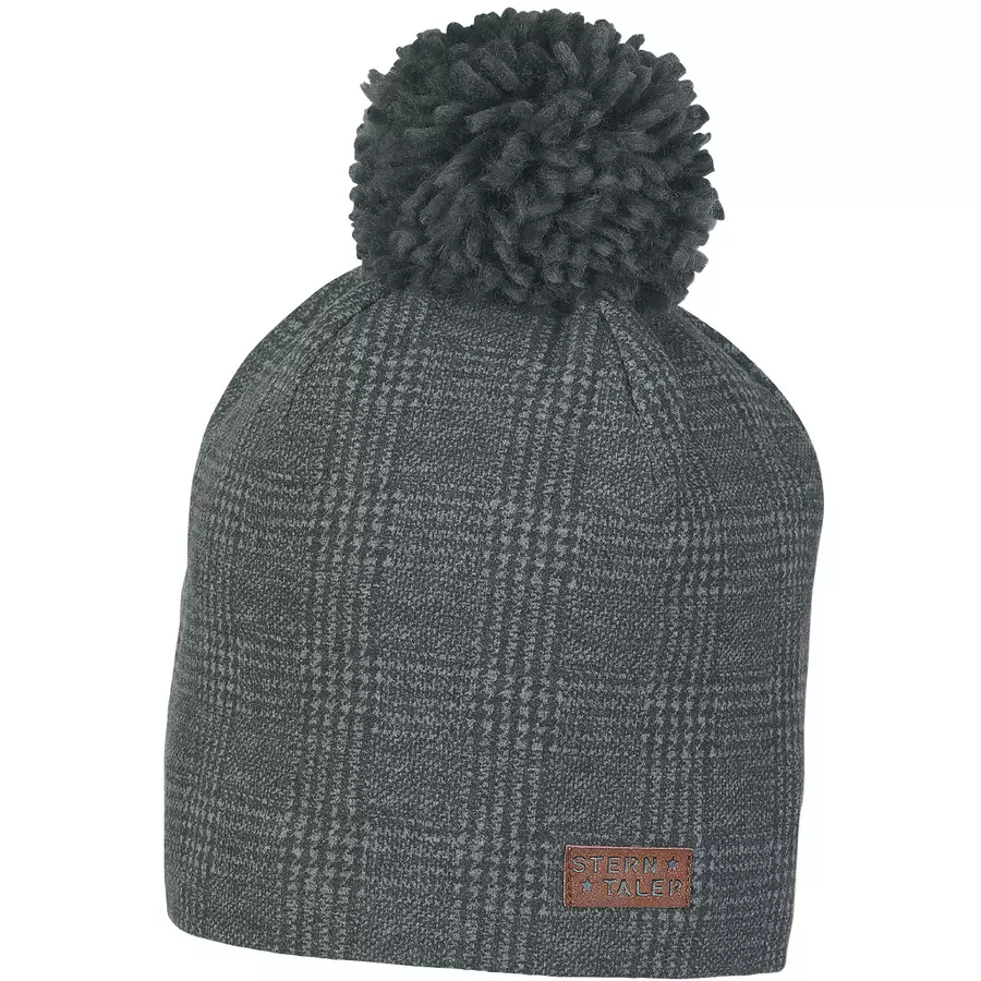 Sterntaler Beanie Pompon eisengrau