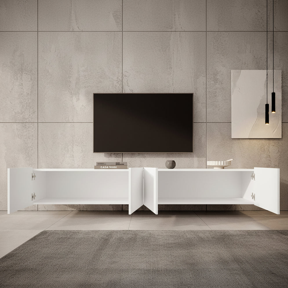 Pepinos - TV-Meubel - Wit - 200x42x33 cm