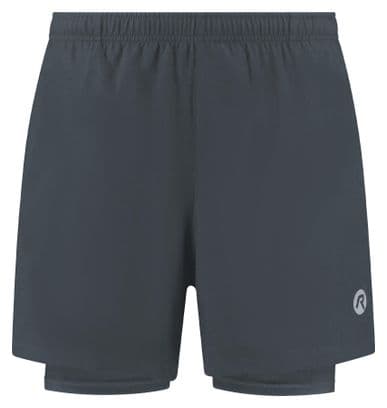 Short 2-en-1 De Running Rogelli Essential Gris Homme