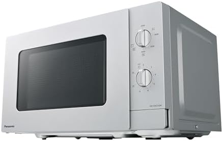 Panasonic NN GM23QMEPG Four à Micro Ondes Gril 20L avec Plateau en Verre et Grille Métallique, 800W, Grill 1000W, Décongélation, Réglage par Cadran, Quick 30, Minuterie, Argent : Cuisine et Maison