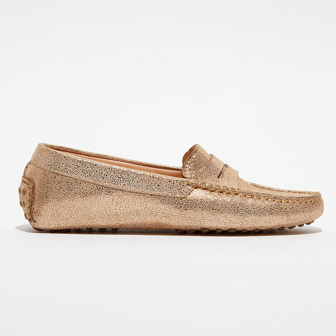Loafers Mocassins en Cuir Miss cuivre