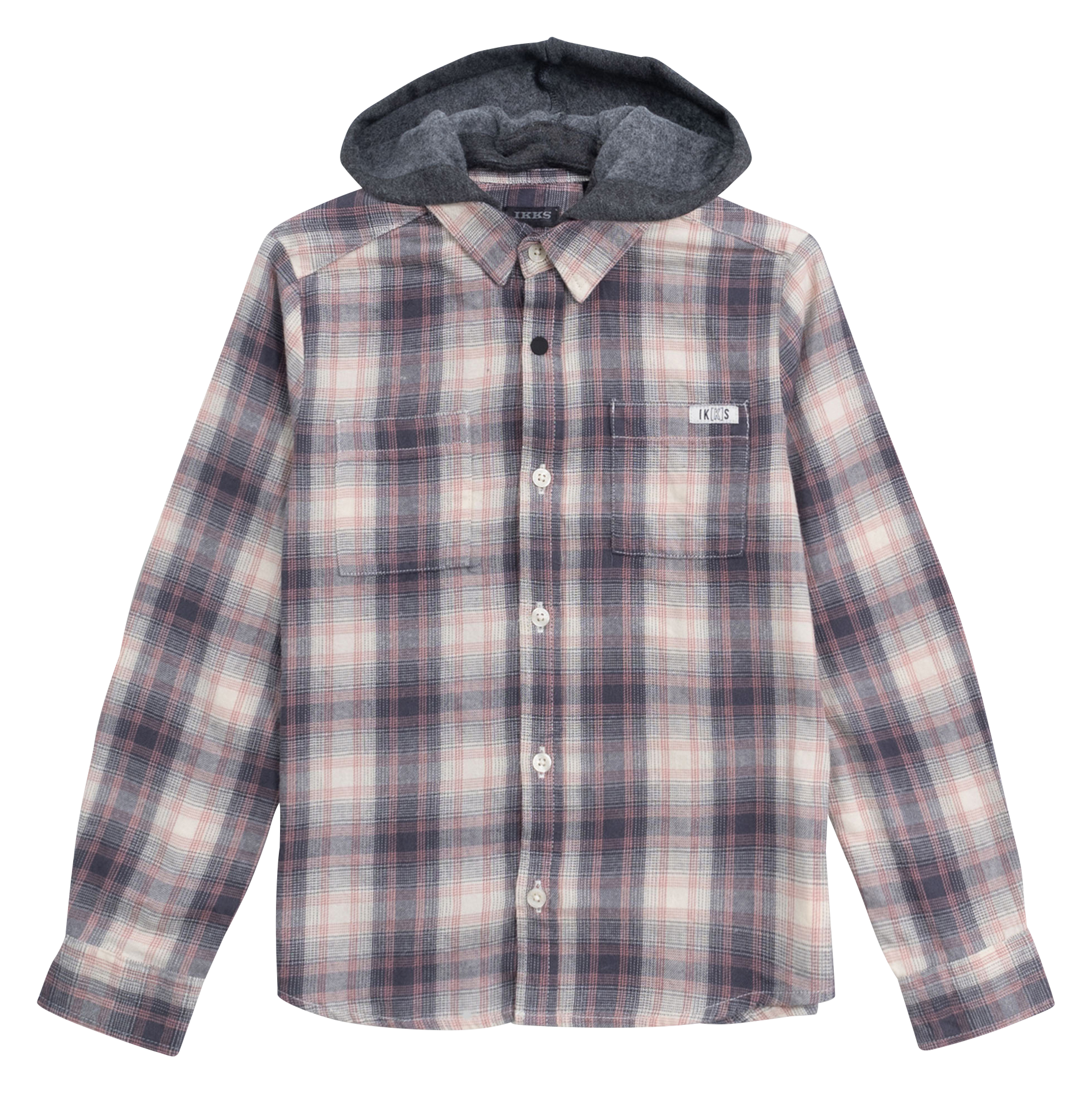 Chemise droite col classique en coton | Gris