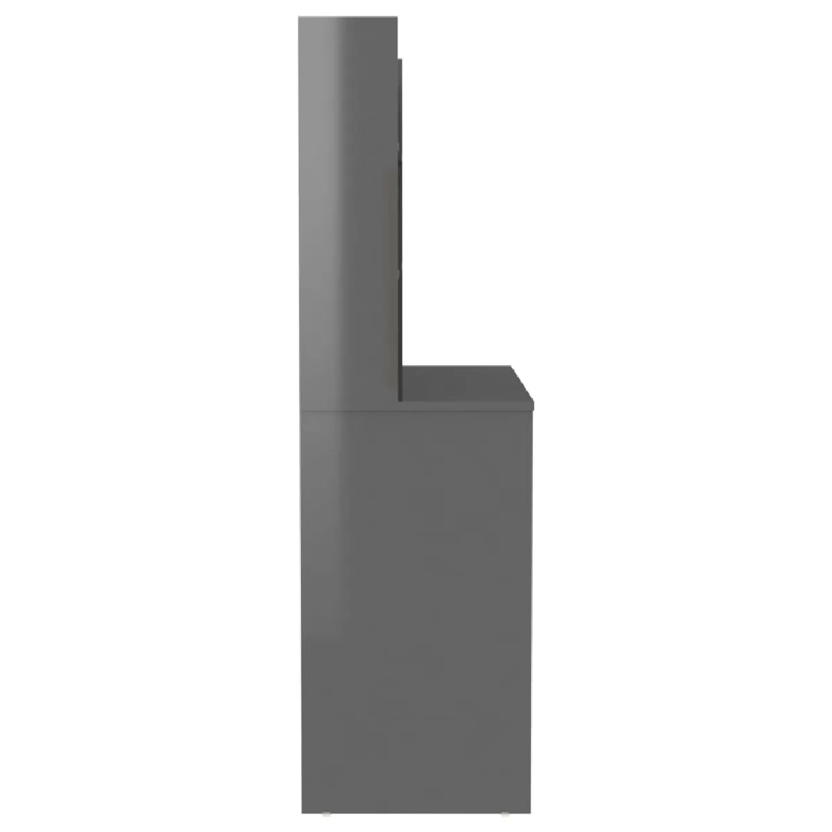 Helloshop26 Table de maquillage avec LED - Gris brillant