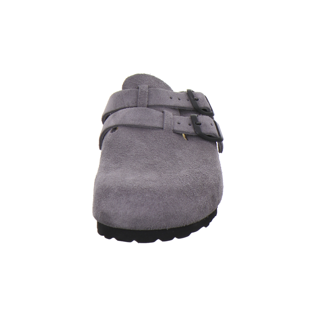 modischer Clogs Damen Leder graphit Velour